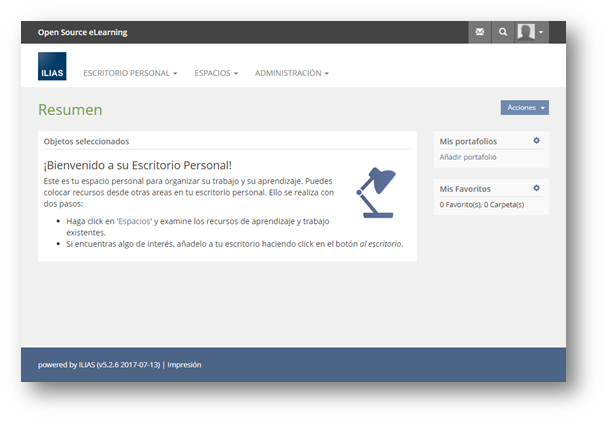 Ilias se puede usar en dispositivos móviles o en computadoras de escritorio.