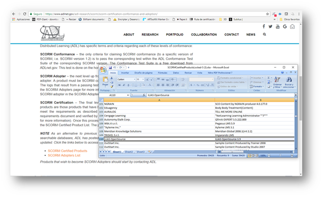 Compatibilidad de ILAS con SCORM.